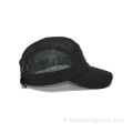 Black Full Mesh 5 Panel Running Cap